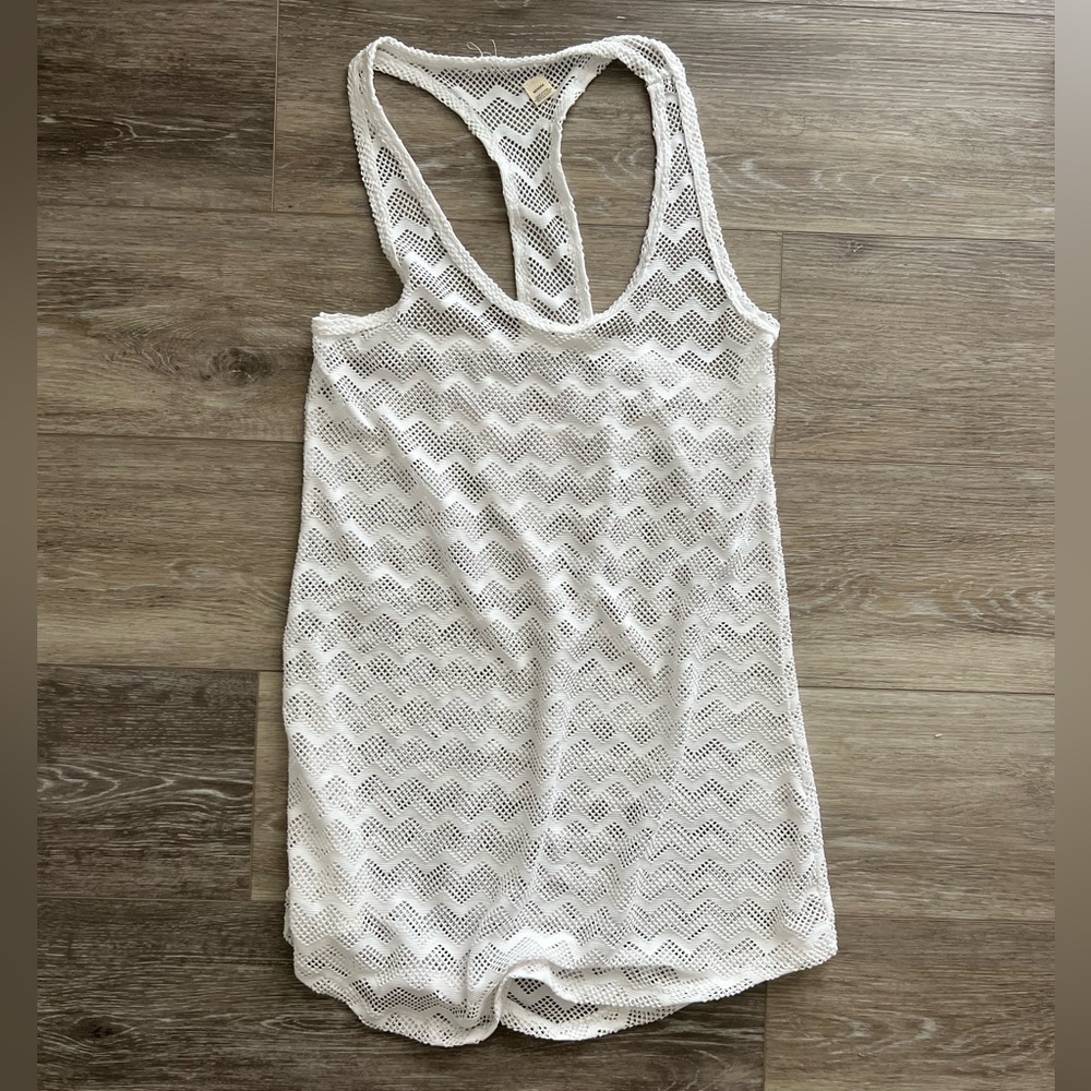 Roxy White Crochet Beach Cover Up